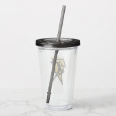 Black Adam Lightning Bolt Character Illustration Acryl Drinkbeker (Achterkant)
