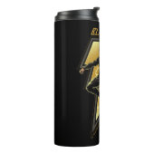 Black Adam Lightning Bolt Character Illustration Thermosbeker (Gedraaid links)