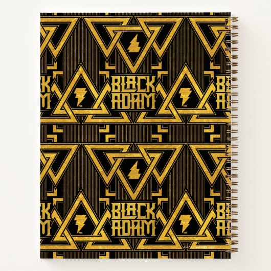 Black Adam Lightning Bolt driehoekig patroon Notitieboek (Achterkant)