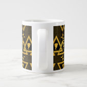 Black Adam Lightning Bolt Triangular Pattern Extra Grote Beker (Achterkant)
