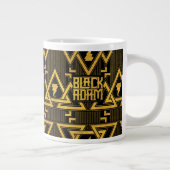 Black Adam Lightning Bolt Triangular Pattern Extra Grote Beker (Rechts)