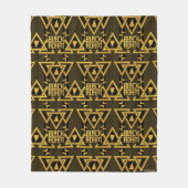 Black Adam Lightning Bolt Triangular Pattern Fleece Deken (Voorkant)