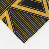 Black Adam Lightning Bolt Triangular Pattern Fleece Deken (Hoek)