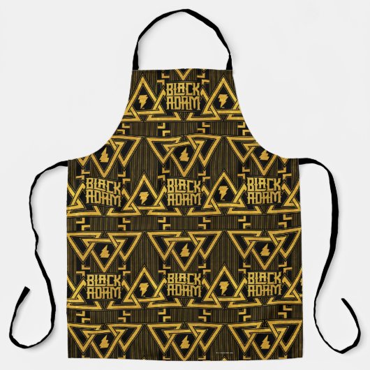 Black Adam Lightning Bolt Triangular Pattern Schort (Voorkant)