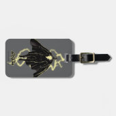 Black Adam Lightning Silhouette Graphic Bagagelabel (Voorkant horizontaal)