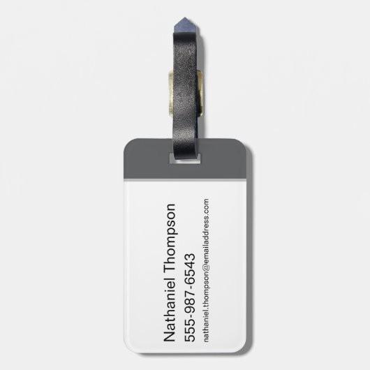 Black Adam Lightning Silhouette Graphic Bagagelabel (Achterkant verticaal)