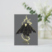 Black Adam Lightning Silhouette Graphic Briefkaart (Staand voorkant)