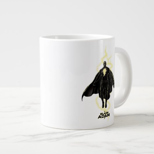 Black Adam Lightning Silhouette Graphic Extra Grote Beker (Voorkant rechts)