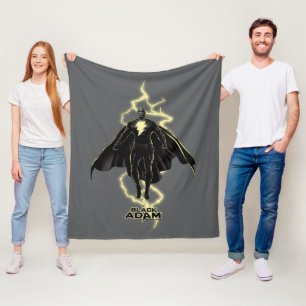 Black Adam Lightning Silhouette Graphic Fleece Deken