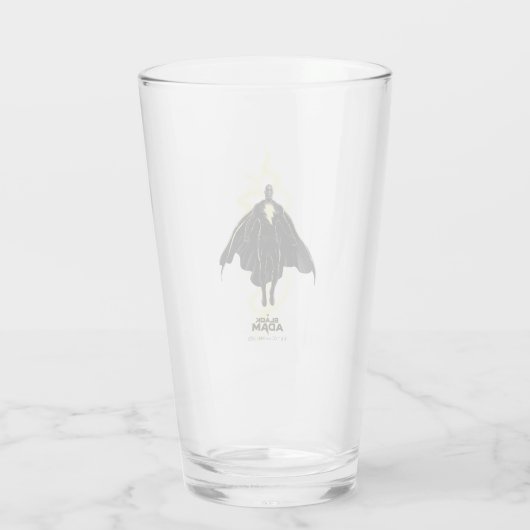 Black Adam Lightning Silhouette Graphic Glas (Achterkant)