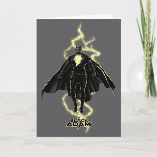Black Adam Lightning Silhouette Graphic Kaart