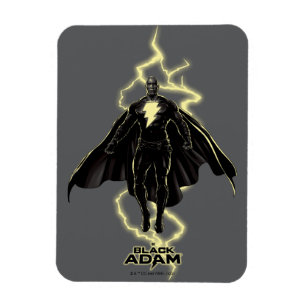 Black Adam Lightning Silhouette Graphic Magneet