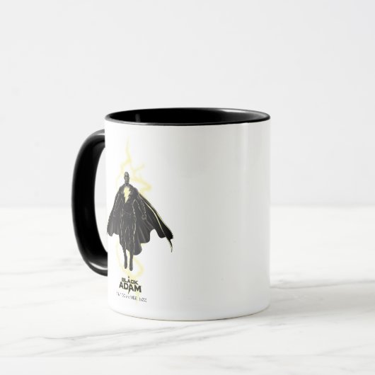 Black Adam Lightning Silhouette Graphic Mok (Voorkant links)