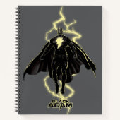 Black Adam Lightning Silhouette Graphic Notitieboek (Voorkant)