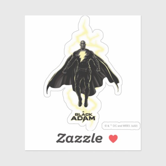 Black Adam Lightning Silhouette Graphic Sticker (Vel)