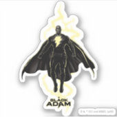 Black Adam Lightning Silhouette Graphic Sticker (Voorkant)