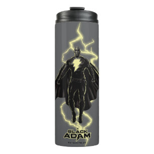Black Adam Lightning Silhouette Graphic Thermosbeker