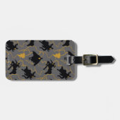 Black Adam Lightning Silhouette Pattern Bagagelabel (Voorkant horizontaal)