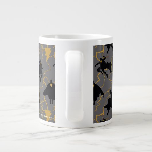 Black Adam Lightning Silhouette Pattern Extra Grote Beker (Achterkant)