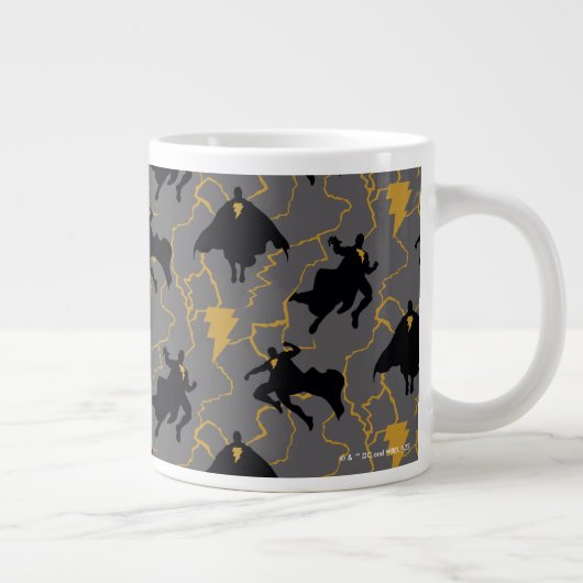 Black Adam Lightning Silhouette Pattern Extra Grote Beker (Rechts)