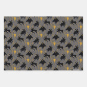 Black Adam Lightning Silhouette Pattern Inpakpapier Vel (Voorkant)