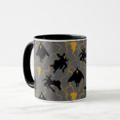 Black Adam Lightning Silhouette Pattern Mok (Voorkant links)