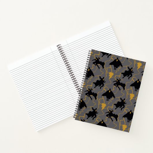 Black Adam Lightning Silhouette Pattern Notitieboek (Binnen)