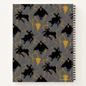 Black Adam Lightning Silhouette Pattern Notitieboek (Achterkant)