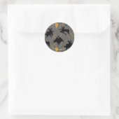 Black Adam Lightning Silhouette Pattern Ronde Sticker (Tas)