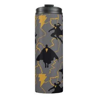 Black Adam Lightning Silhouette Pattern Thermosbeker