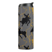 Black Adam Lightning Silhouette Pattern Thermosbeker (Gedraaid links)