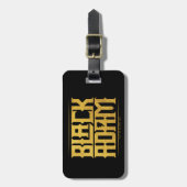 Black Adam Stacked Name Graphic Bagagelabel (Voorkant verticaal)