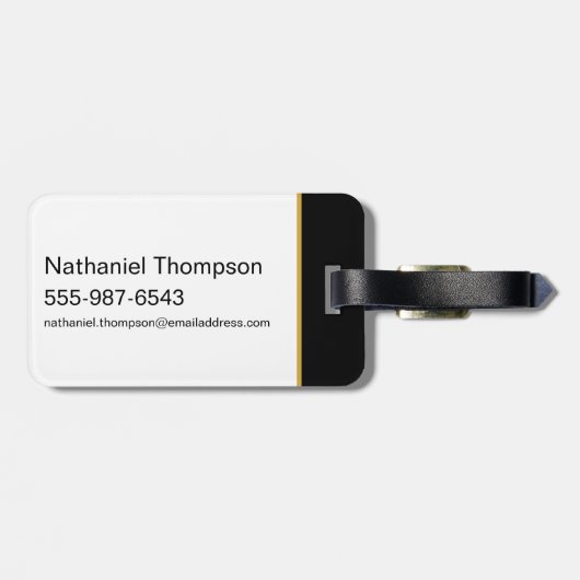 Black Adam Stacked Name Graphic Bagagelabel (Achterkant horizontaal)