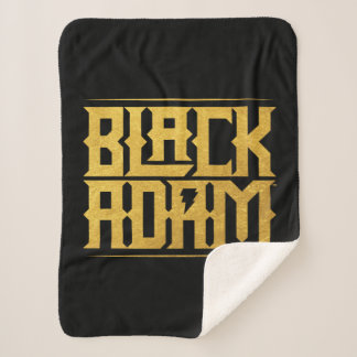 Black Adam Stacked Name Graphic Sherpa Deken