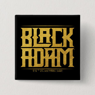 Black Adam Stapelde naam Grafisch Vierkante Button 5,1 Cm