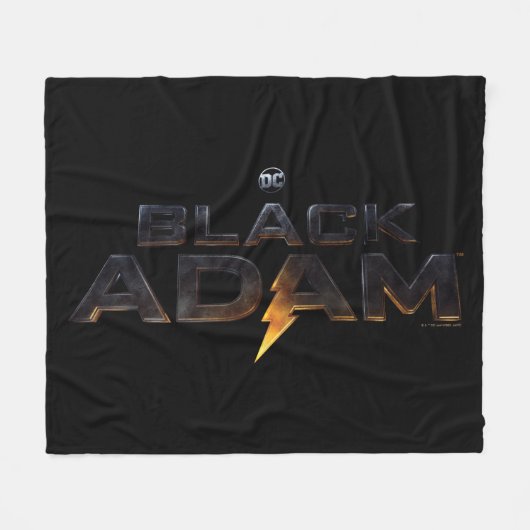 Black Adam Theatrical Logo Fleece Deken (Voorkant (Horizontaal))