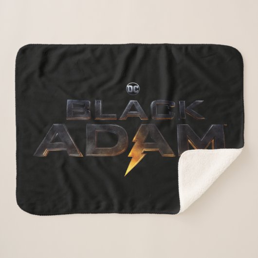Black Adam Theatrical Logo Sherpa Deken (Voorkant (horizontaal))