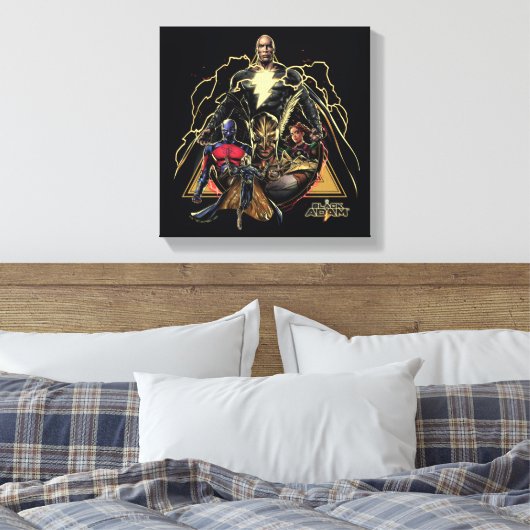 Black Adam Triangular Group Graphic Canvas Afdruk (Insitu (Slaapkamer))