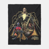Black Adam Triangular Group Graphic Fleece Deken (Voorkant)
