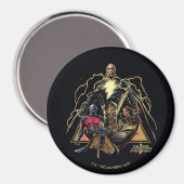 Black Adam Triangular Group Graphic Magneet (Voorkant / Achterkant)