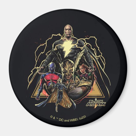 Black Adam Triangular Group Graphic Magneet (Voorkant)