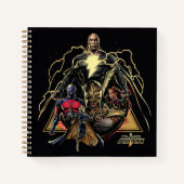 Black Adam Triangular Group Graphic Notitieboek (Voorkant)