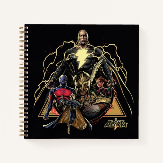 Black Adam Triangular Group Graphic Notitieboek (Voorkant)