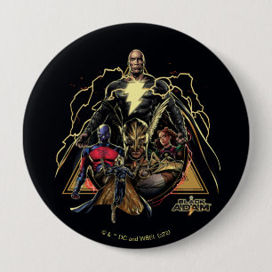 Black Adam Triangular Group Graphic Ronde Button 4,0 Cm