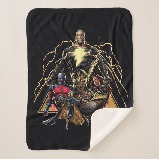 Black Adam Triangular Group Graphic Sherpa Deken (Voorkant)