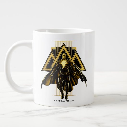 Black Adam Triangular Pillar Graphic Extra Grote Beker (Links)