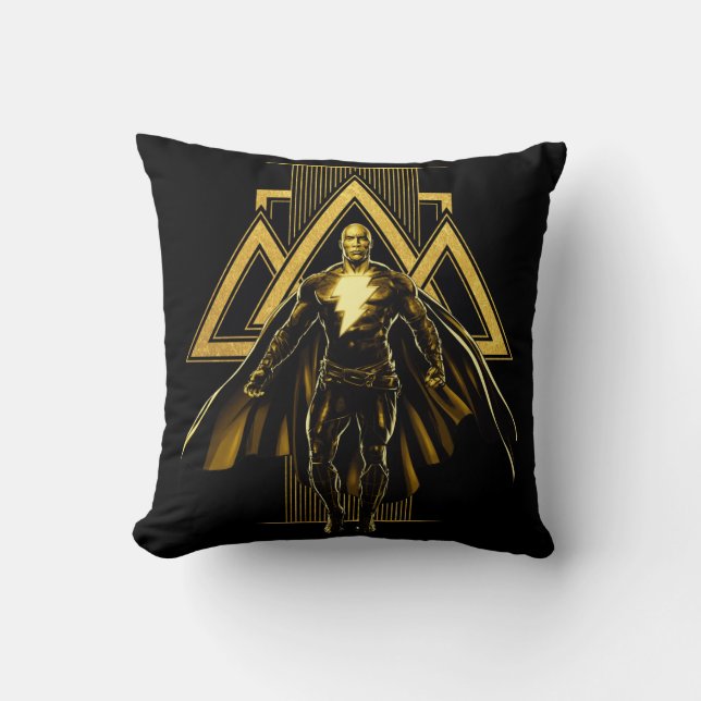 Black Adam Triangular Pillar Graphic Kussen (Voorkant)