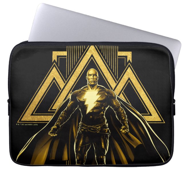 Black Adam Triangular Pillar Graphic Laptop Sleeve (Voorkant)