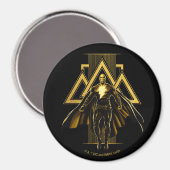 Black Adam Triangular Pillar Graphic Magneet (Voorkant / Achterkant)