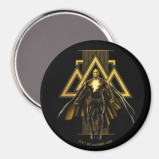Black Adam Triangular Pillar Graphic Magneet (Voorkant / Achterkant)